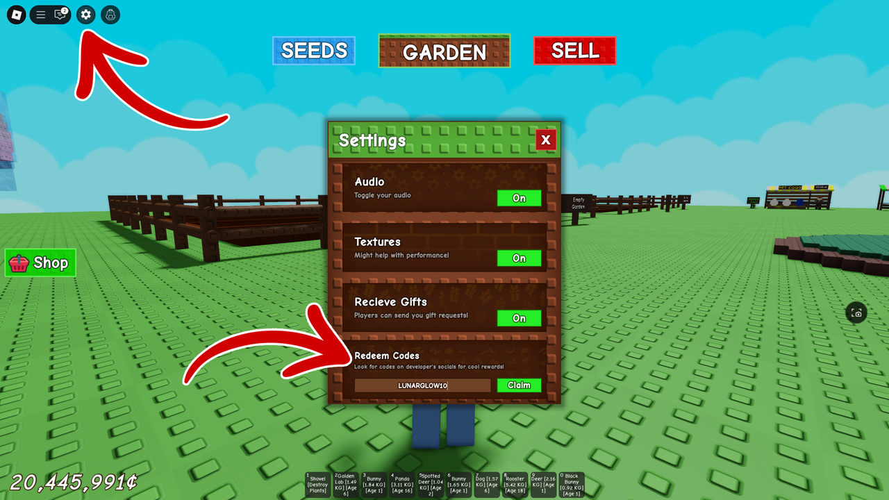 How to Redeem Grow a Garden Codes